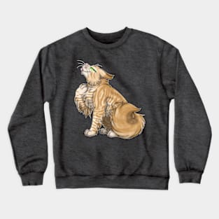 Cream Tabby Longhair Crewneck Sweatshirt